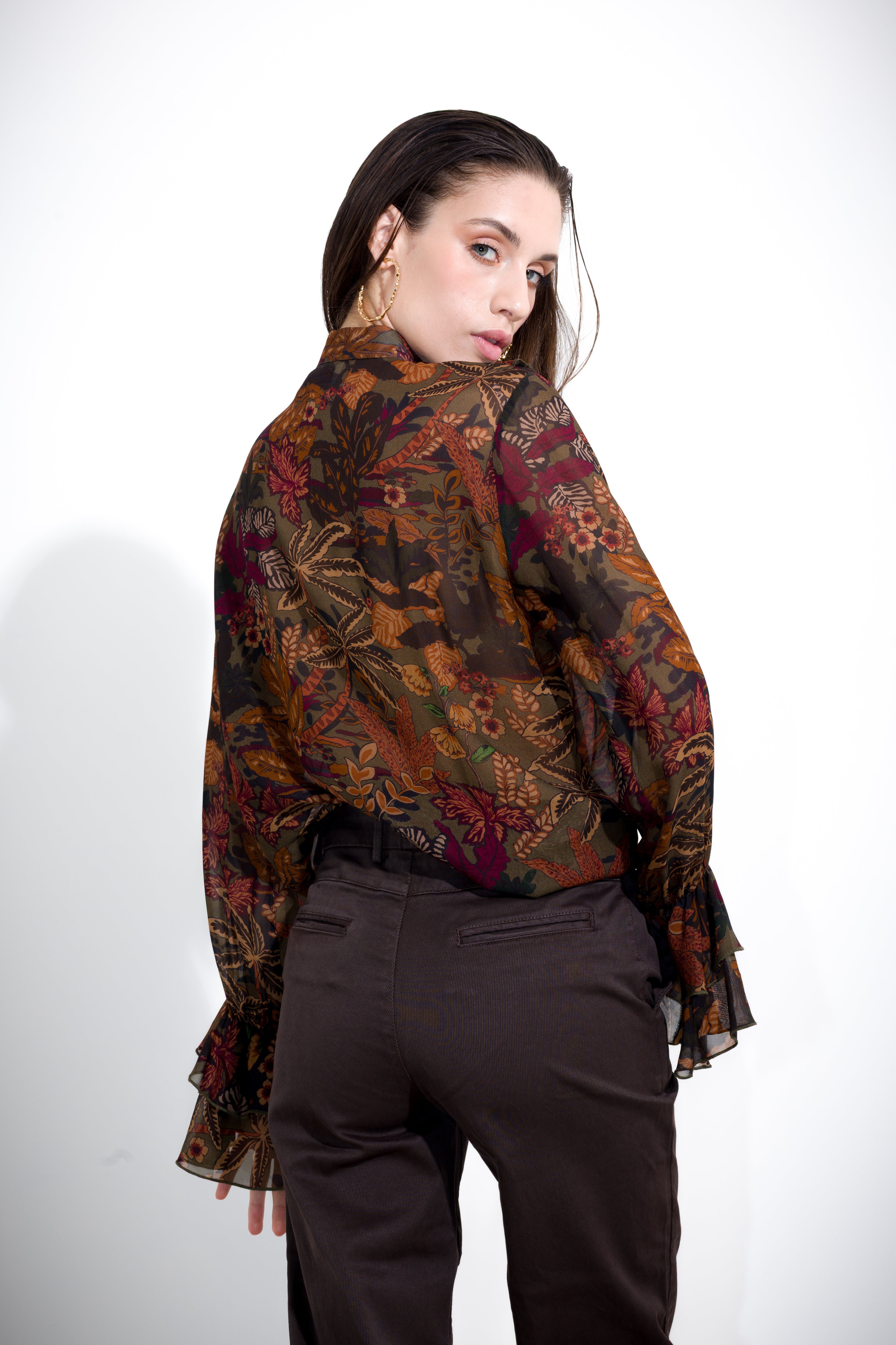 Camicia con rouches