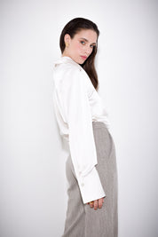 Blusa nodo in raso