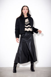 Short jacket in double mesh