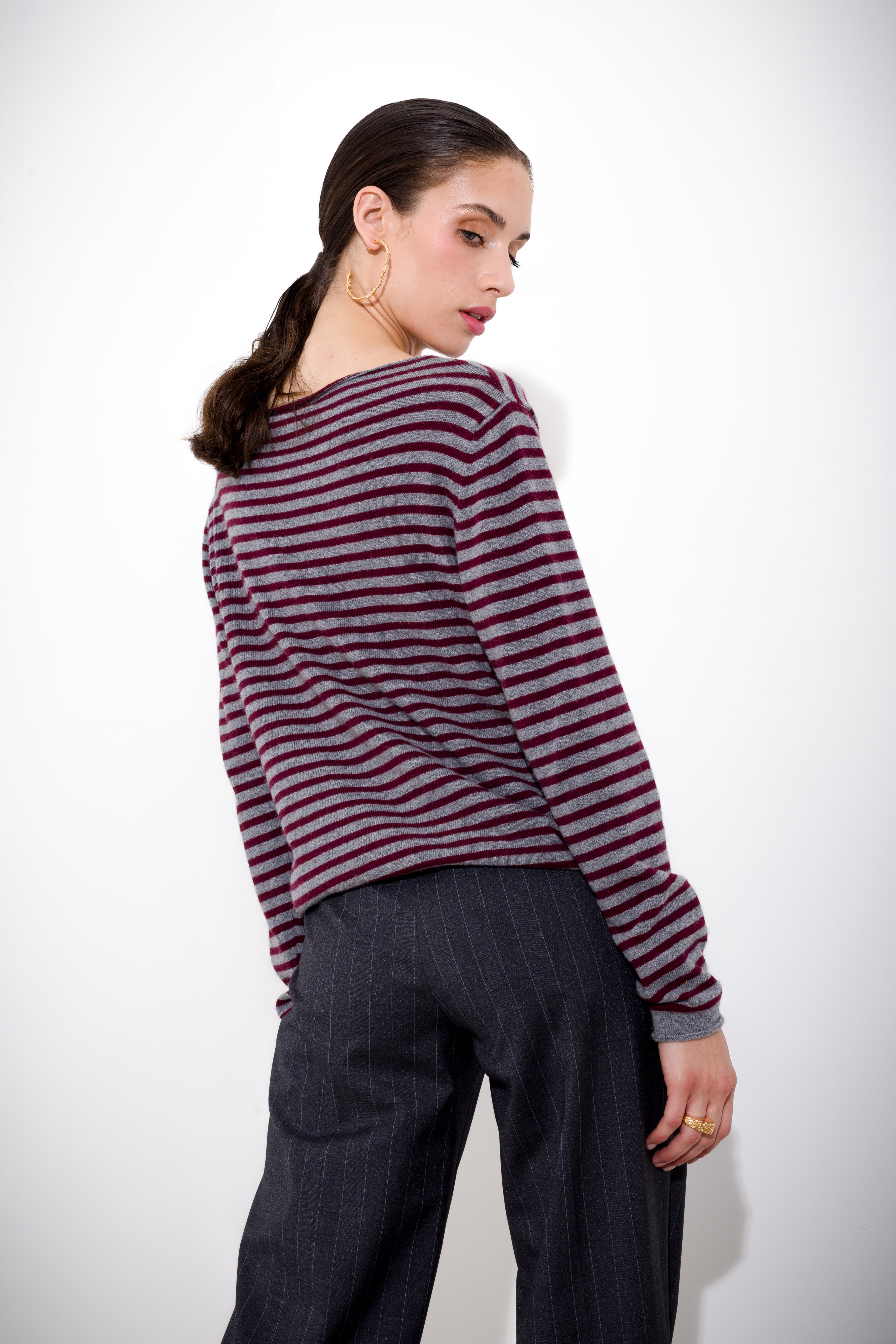 Striped cashmere sweater