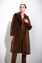 Cappotto lungo in ecovisone