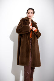 Cappotto lungo in ecovisone