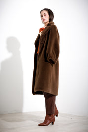 Cappotto lungo in ecovisone