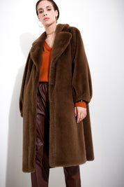 Cappotto lungo in ecovisone