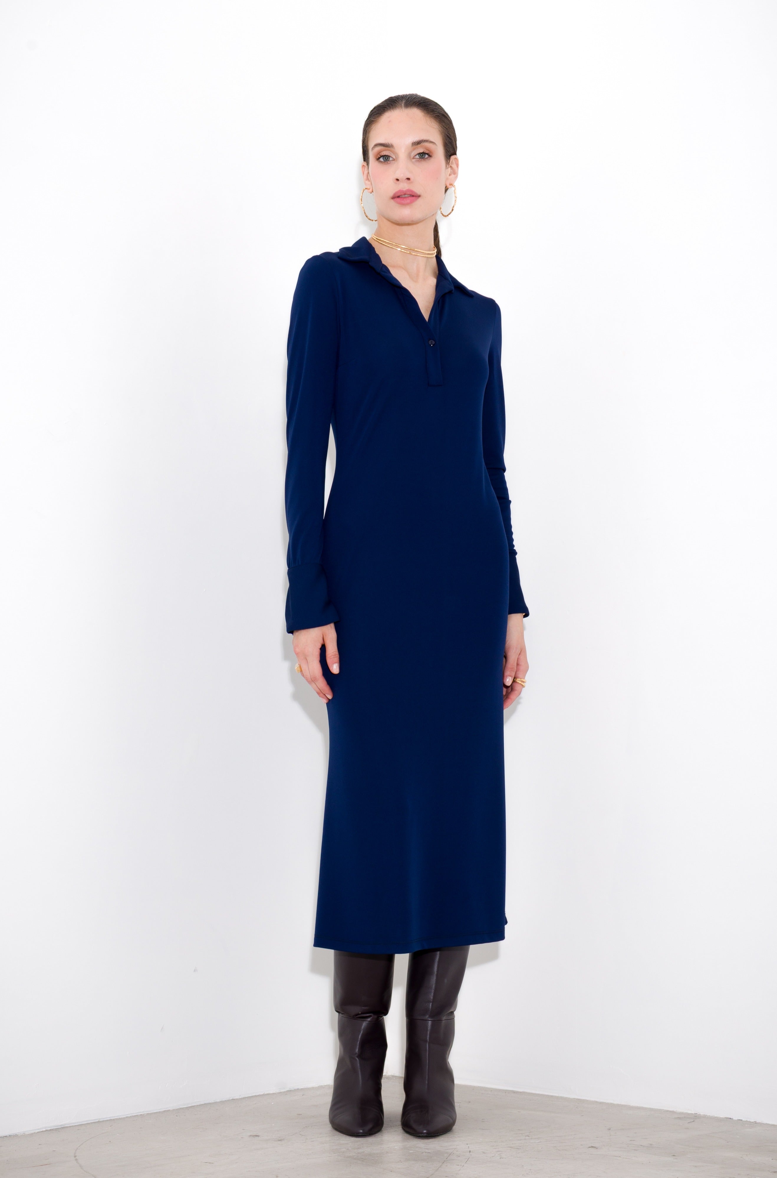 Jersey shirt dress