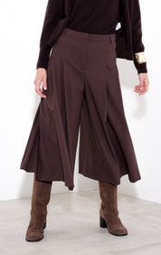 Wool canvas culottes