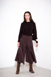 Maglia smanicata in lana e cachemire