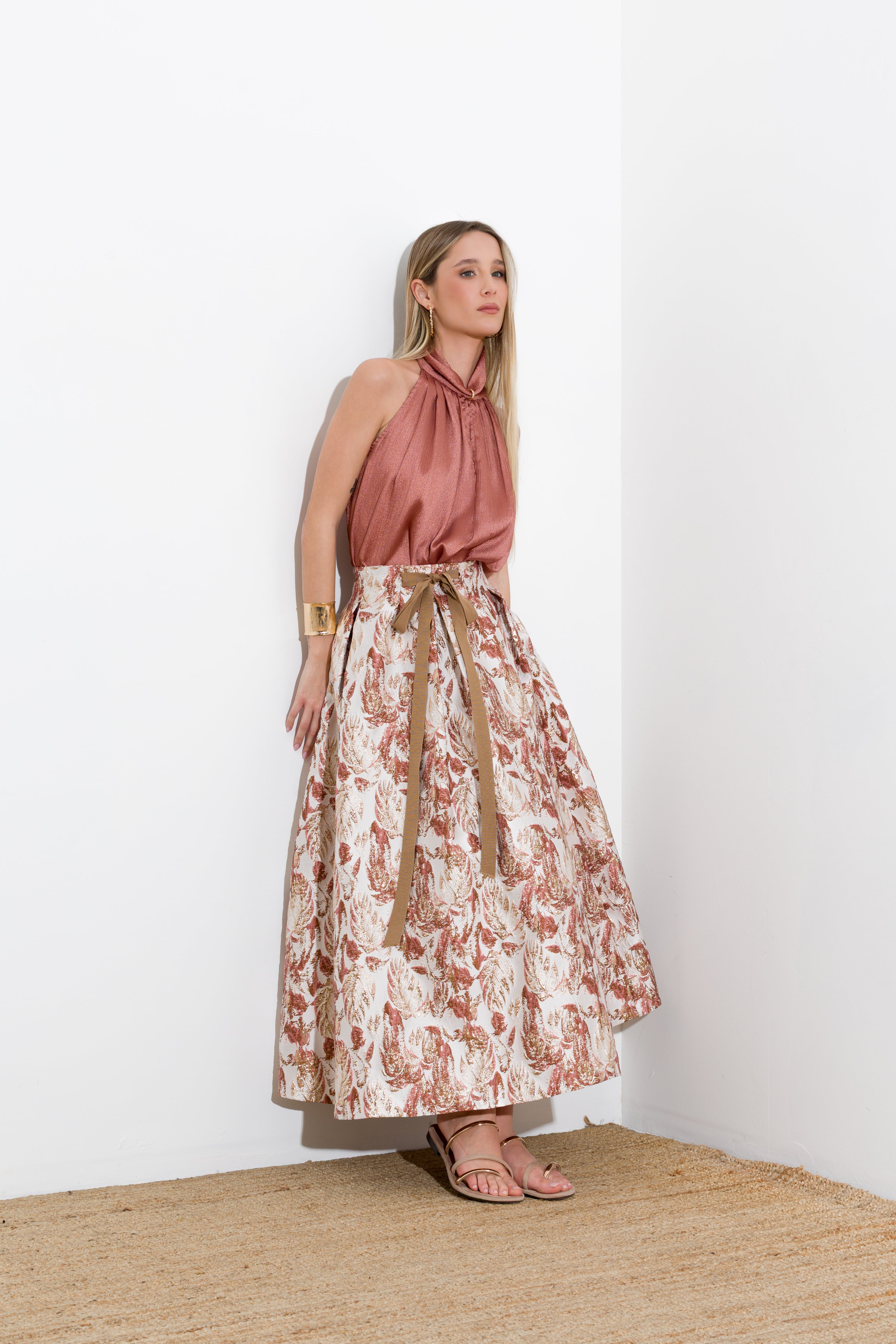 Gonna midi in broccato - Compagnia Italiana