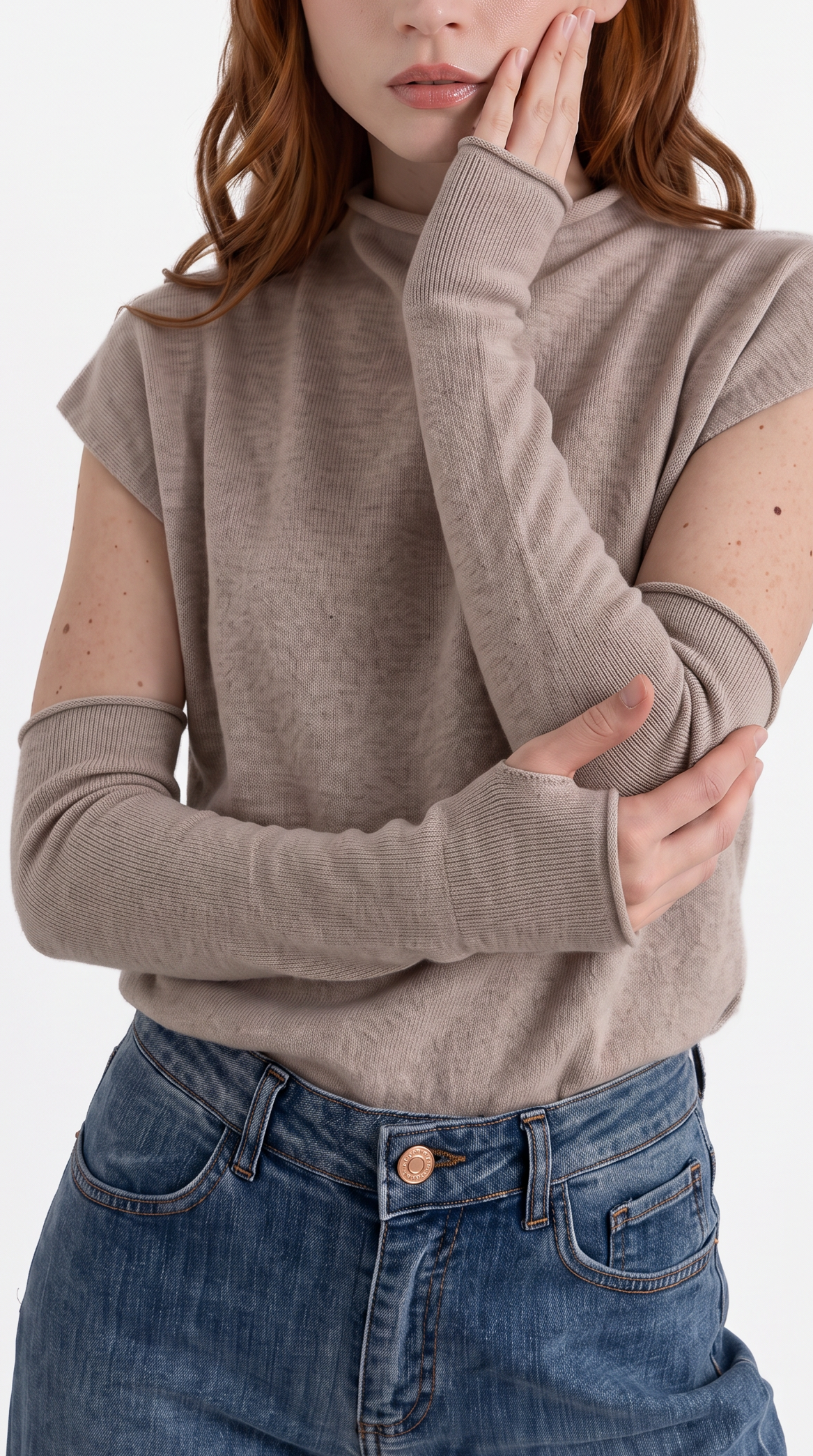 Wool and cashmere mittens Friendly Sweater