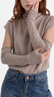 Wool and cashmere mittens Friendly Sweater