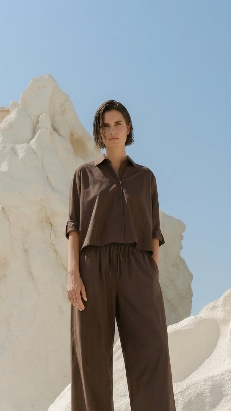 Oversized cotton shirt