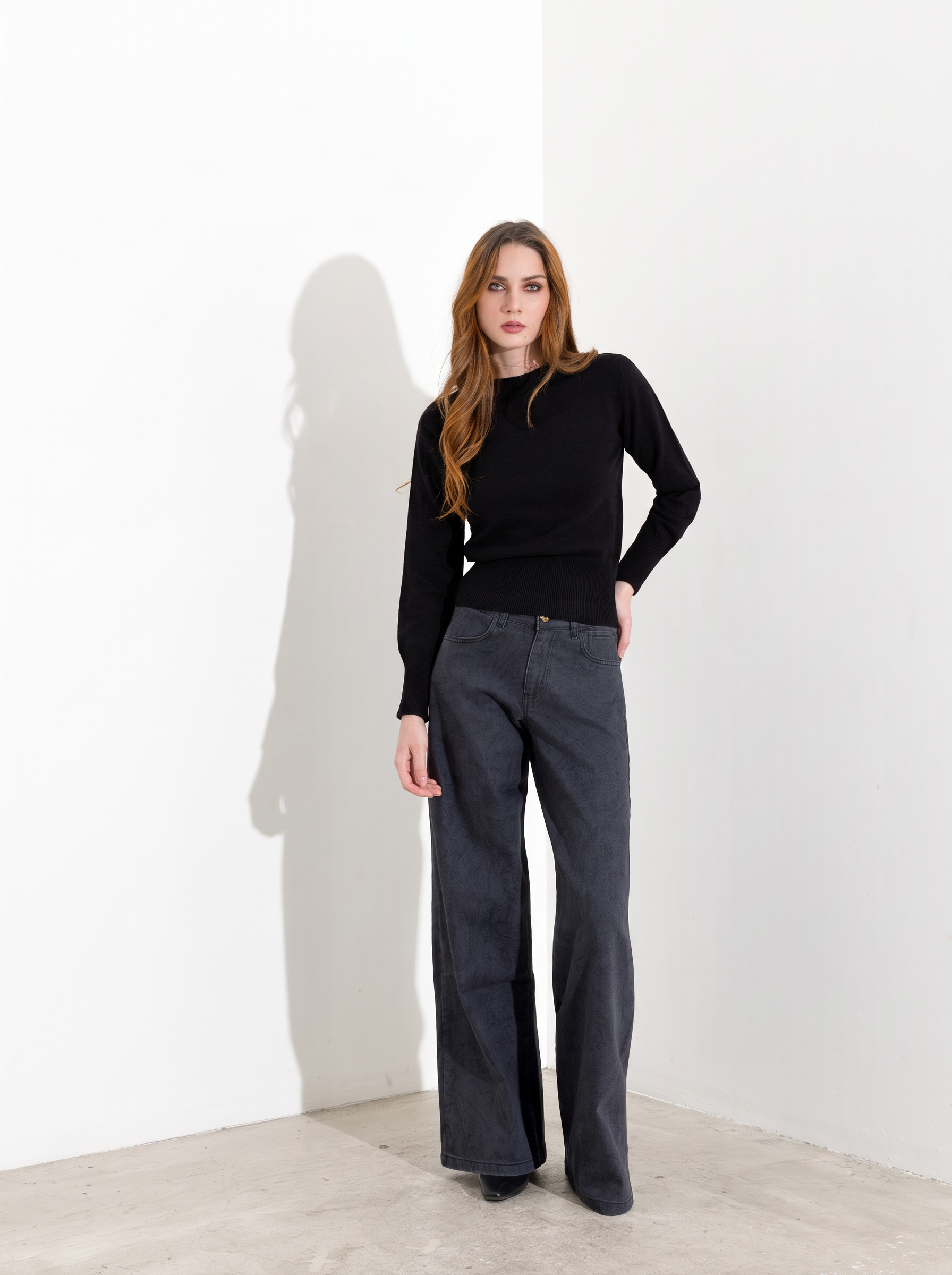 Maglia girocollo in lana e cashmere Friendly Sweater