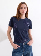 T-Shirt con dettagli paillettes