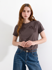 T-Shirt con dettagli paillettes