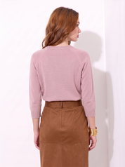 Maglia boxy in lana e cashmere con maniche 3/4 Friendly Sweater