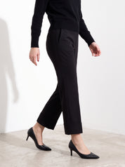 Pantalone slim con risvolto alto