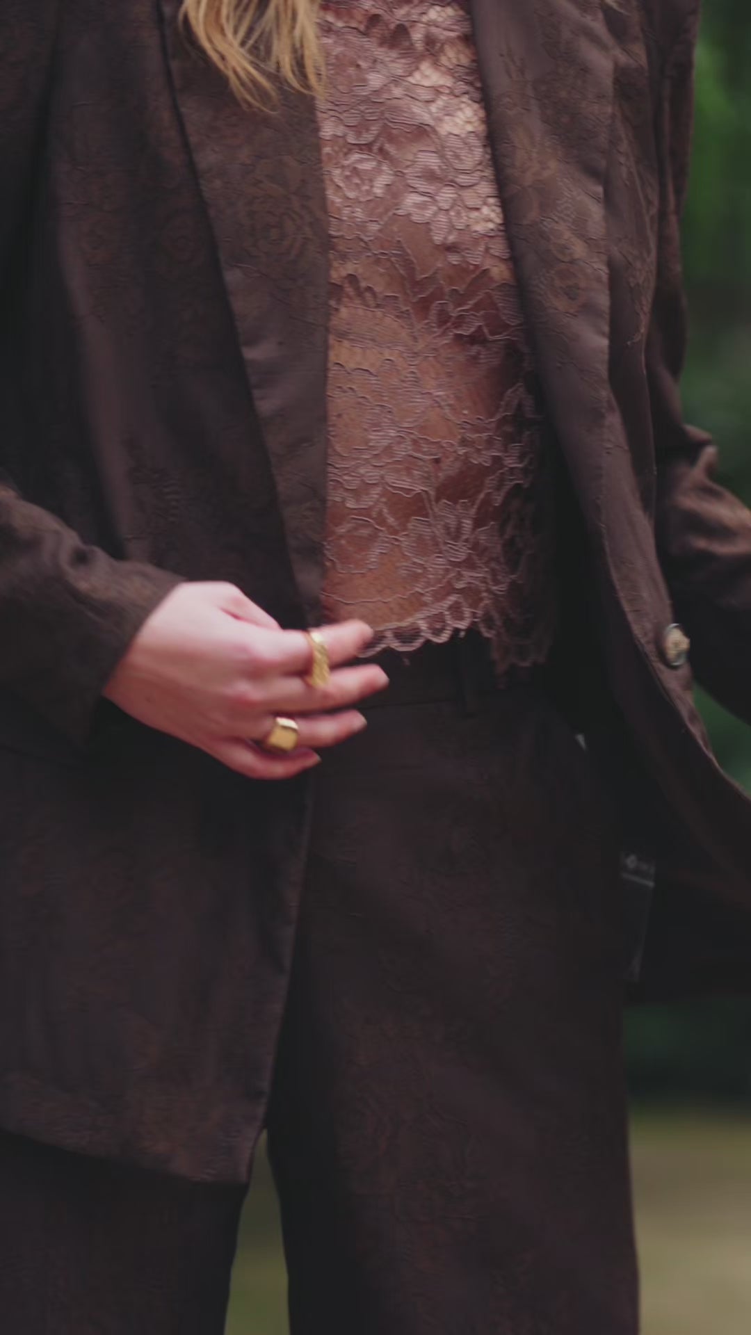 Paired lace trousers