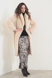 Gonna stampata in viscosa