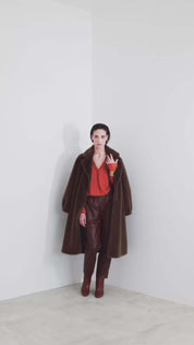 Cappotto lungo in ecovisone - Compagnia Italiana