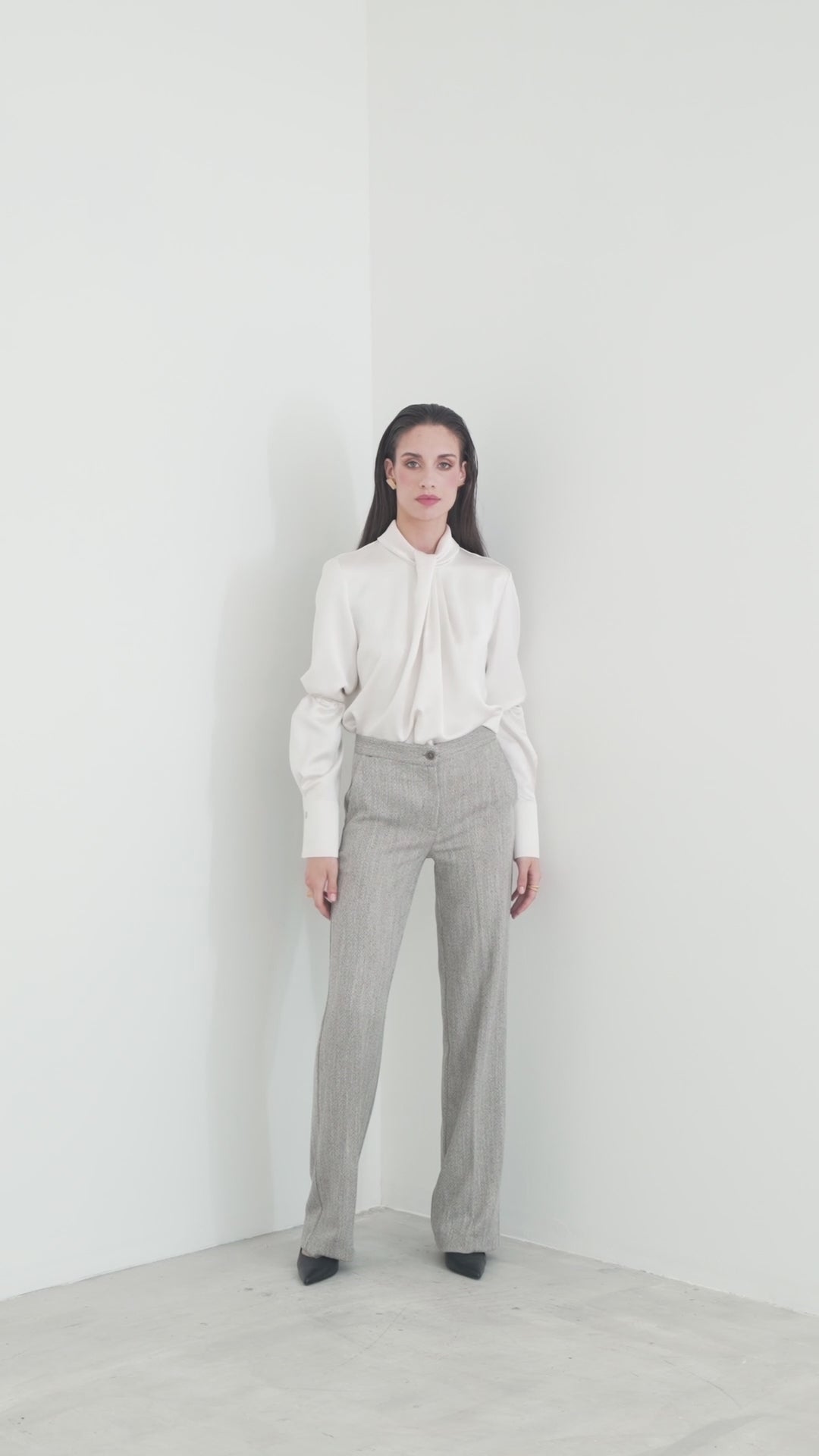 Blusa nodo in raso
