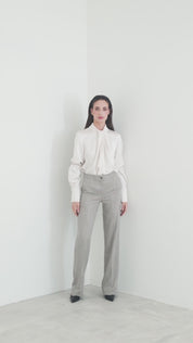 Blusa nodo in raso