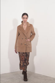 Cappotto doppiopetto in lana vergine