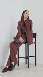 Pantalone fluido gamba larga
