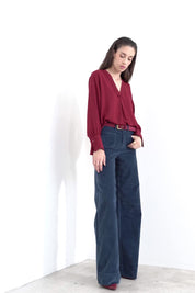 Pantalone dritto in velluto