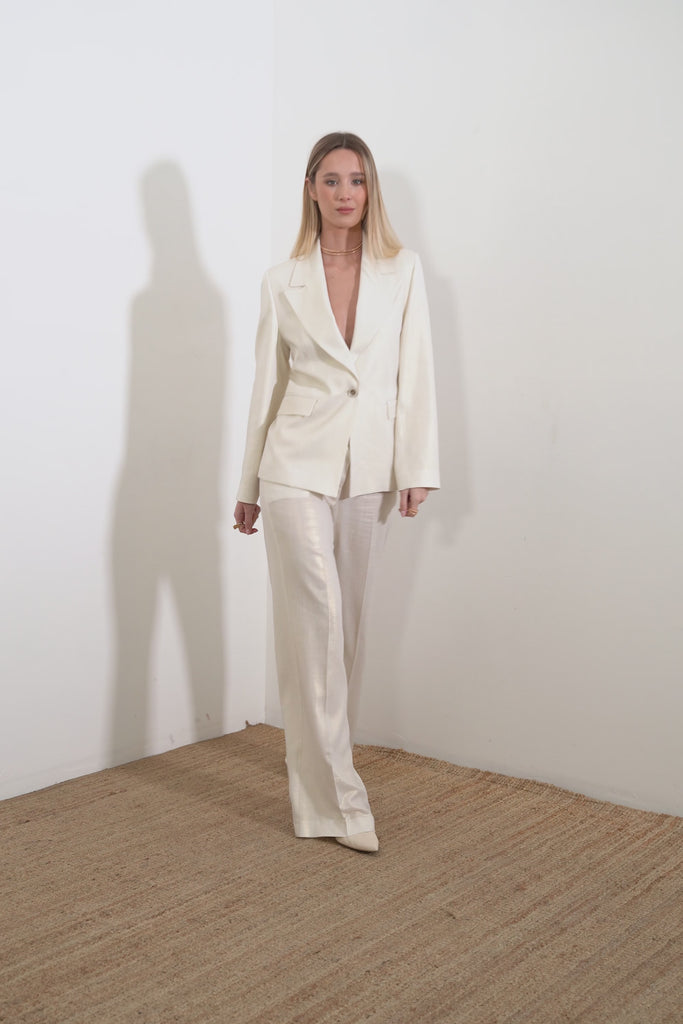 Pantalone in lino placcato - Compagnia Italiana