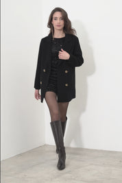 Cappotto doppiopetto in lana vergine