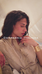 Giacca camicia in blend ricamato