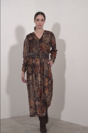 Abito in velluto stampato