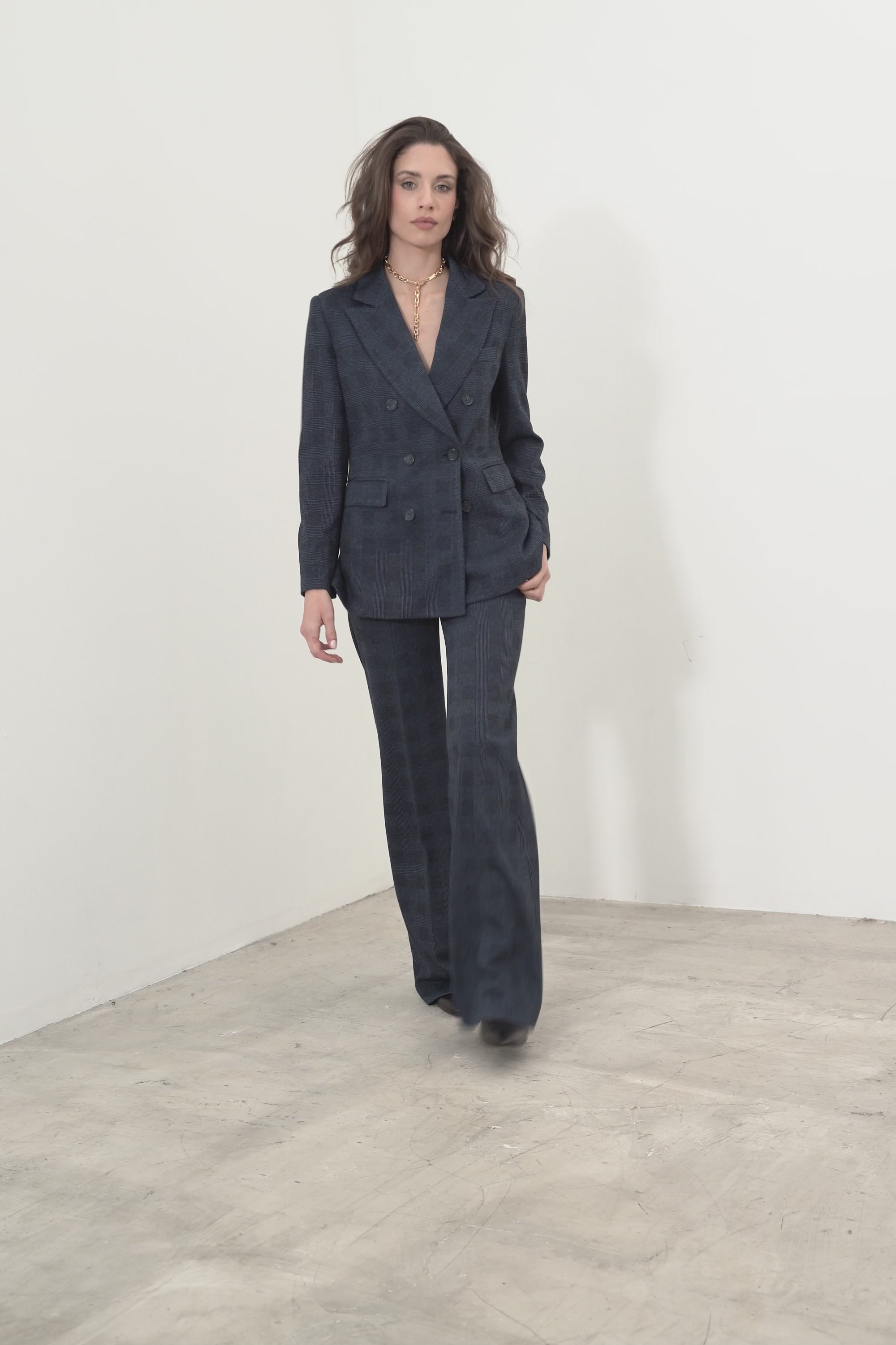 Giacca doppiopetto in galles