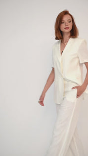 Giacca mezza manica in misto lino | Uncategorized da donna
