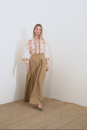 Long skirt in lightweight nylon taffeta