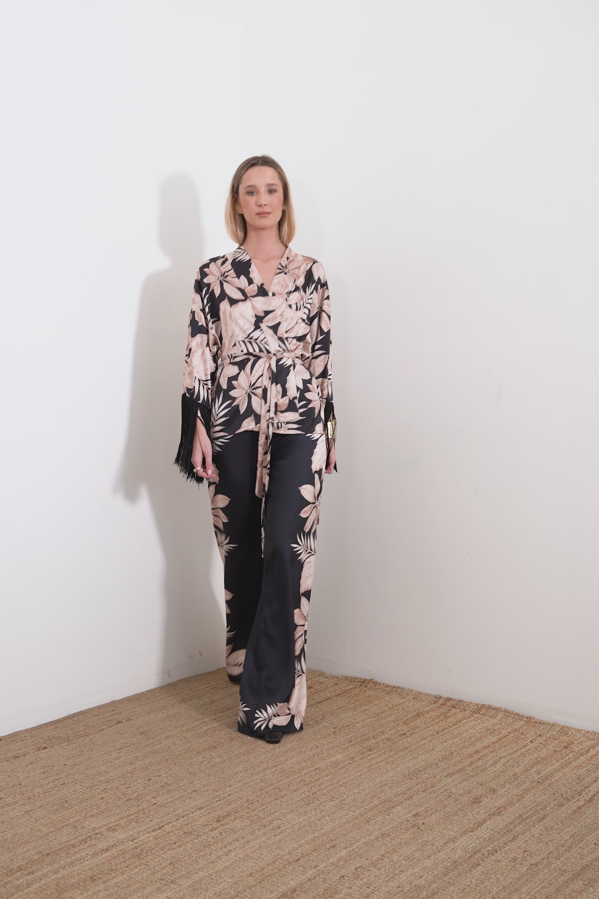 Ramage print trousers