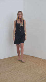 Gilet in lino viscosa