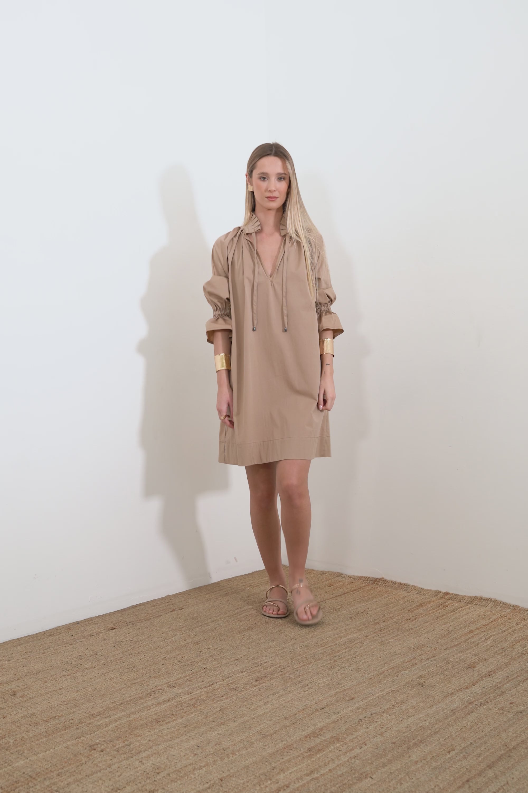 Abito corto in cotone leggero