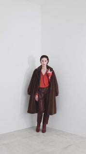 Faux leather trousers