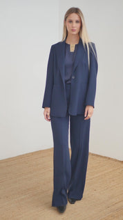 Diagonal fluid trousers