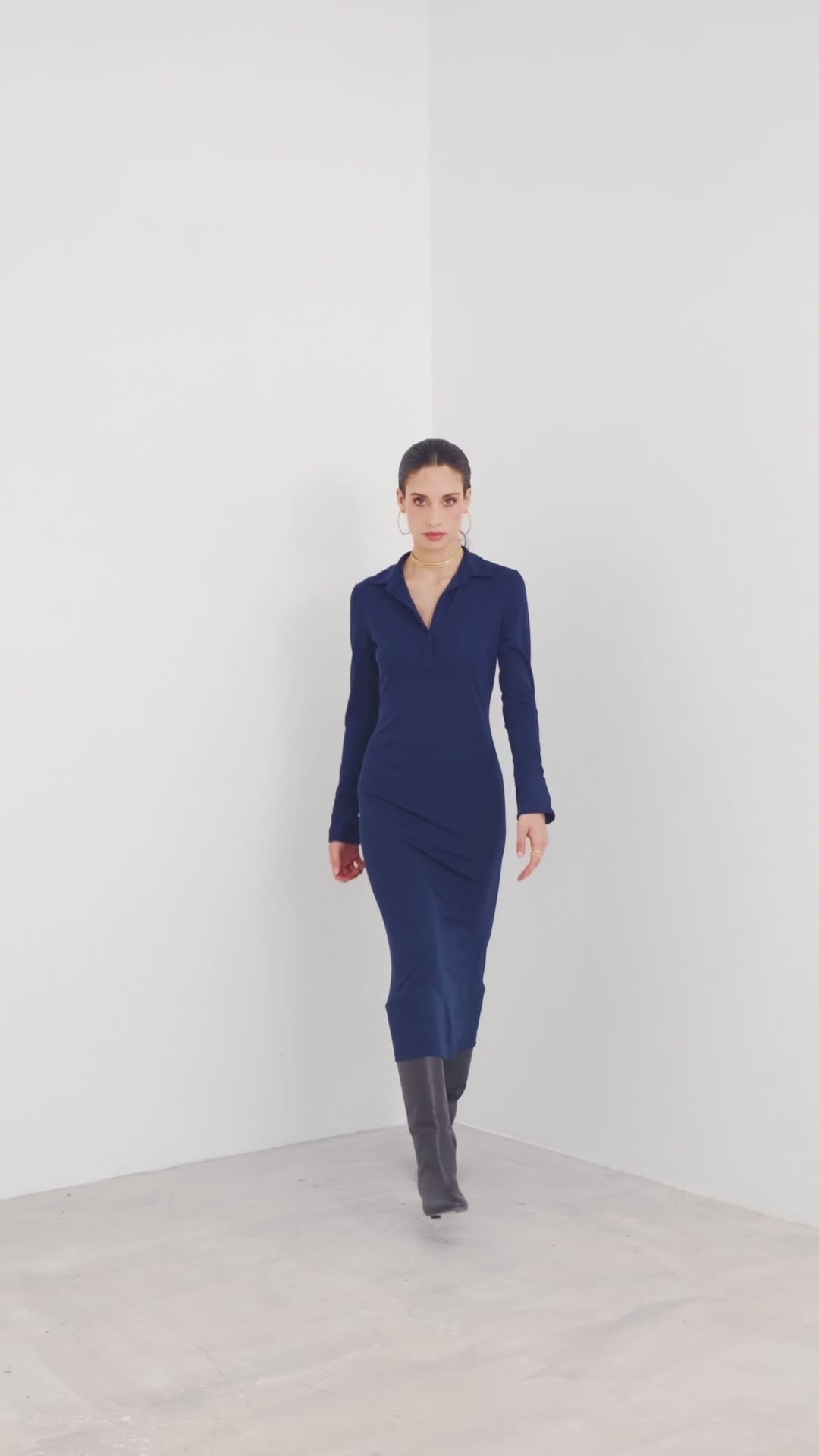 Jersey shirt dress