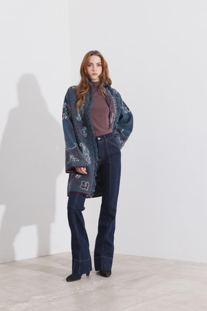 Cappotto in maglia con frange - Compagnia Italiana