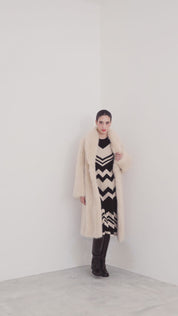 Sleeveless chevron dress