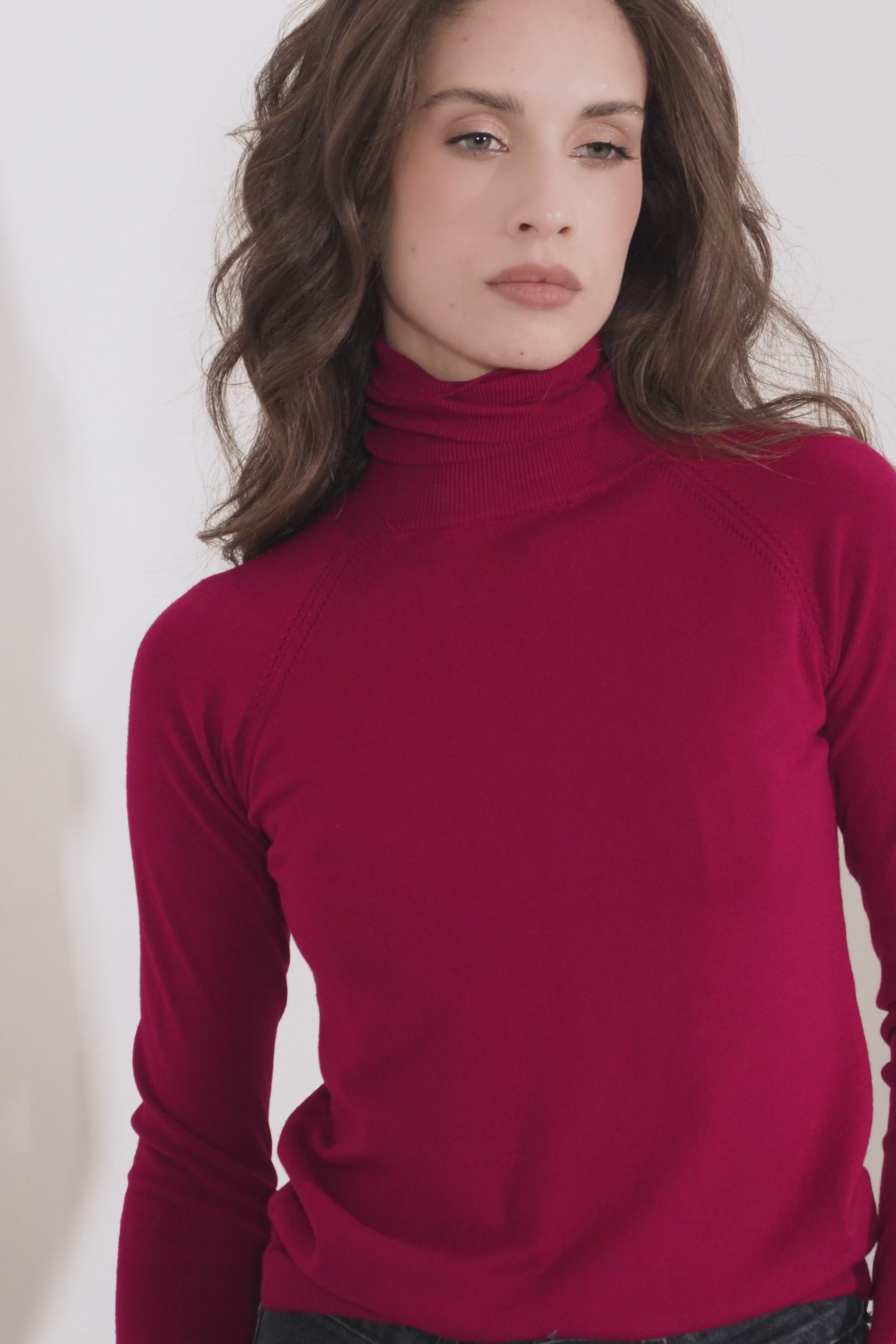Ribbed turtleneck sweater