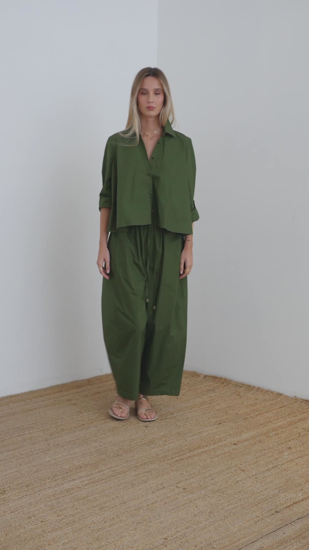 Oversized cotton shirt