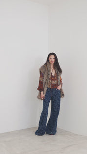 K KULTURE long faux fur vest