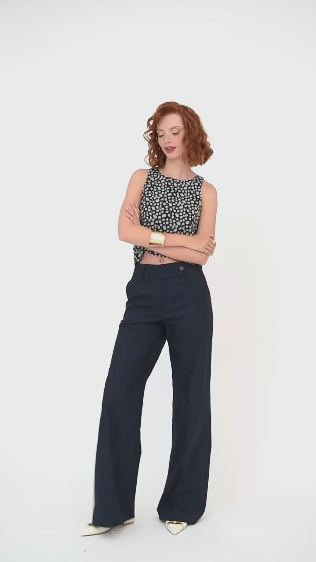 Crop top stampa margherite | Uncategorized da donna