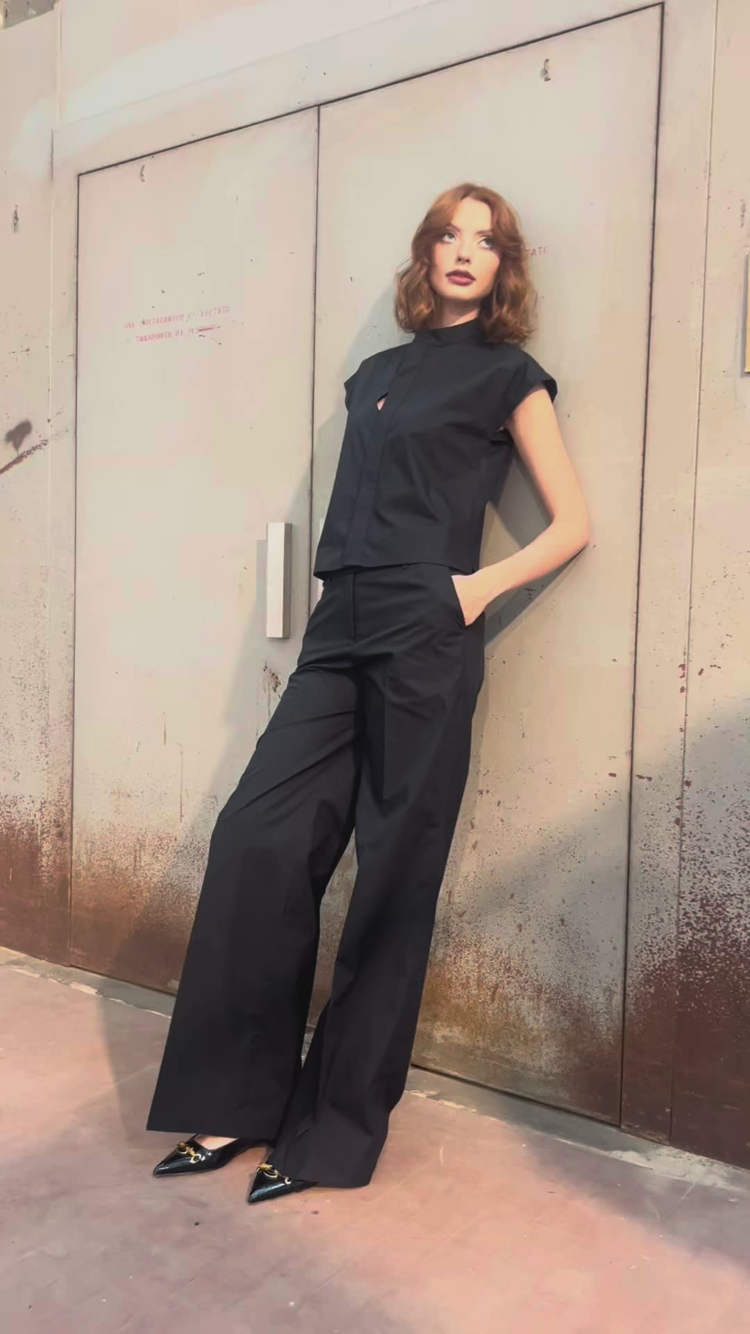 Pantalone dritto in cotone