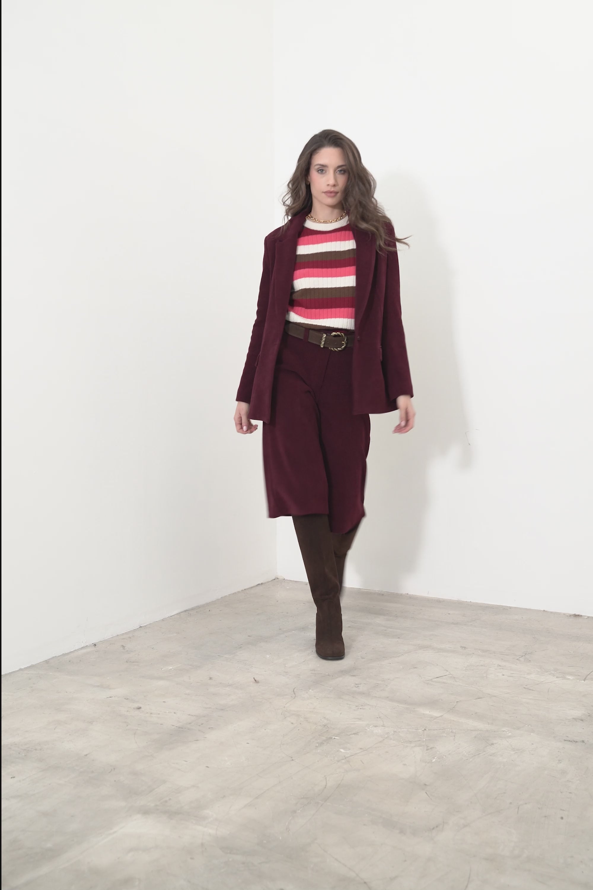 Blazer in velluto a coste