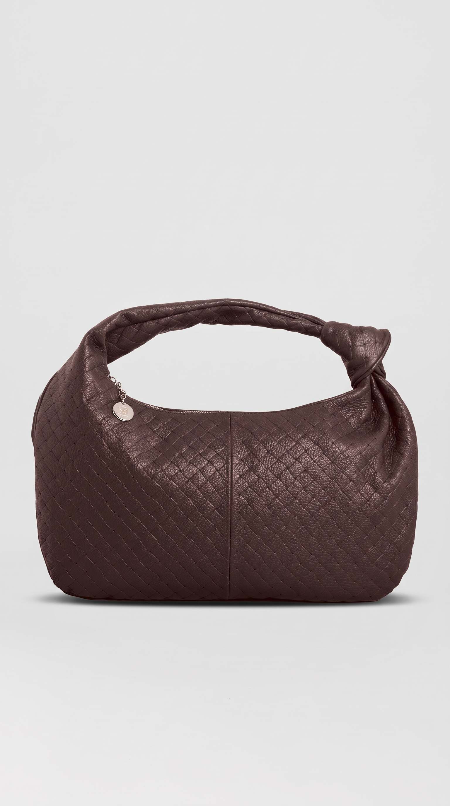 Borsa a spalla hobo Intrecciata con nodo